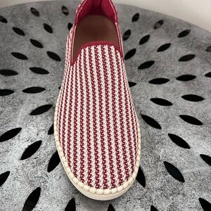 Easy Spirit Red and White Espadrilles